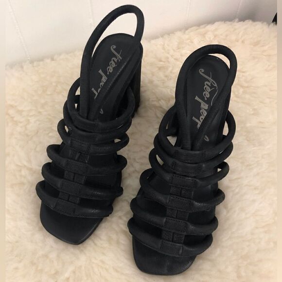 Free People Colette Strappy Sandals Black Size EUR 36= US 6 - Picture 5 of 8